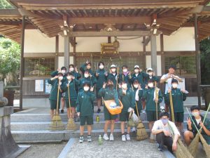 【生活文化科】　河原田神社の清掃をしました！