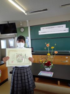 全国高校生フラワーアレンジメントコンテスト三重県予選　最優秀賞を受賞しました！