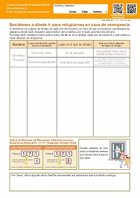 ④Decidamos a dónde ir para refugiarnos en caso de emergencia