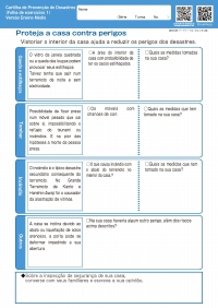 Cartilha de Prevenção de Desastres（Folha de exercícios ）