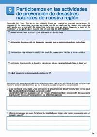 9.Participemos en las actividades de prevención de desastres naturales de nuestra región