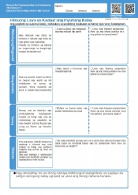 Manwal Sa Pagpangandam sa Katalagman（Worksheet）