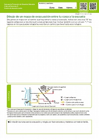 ③Dibujo de un mapa de evacuación entre tu casa y la escuela