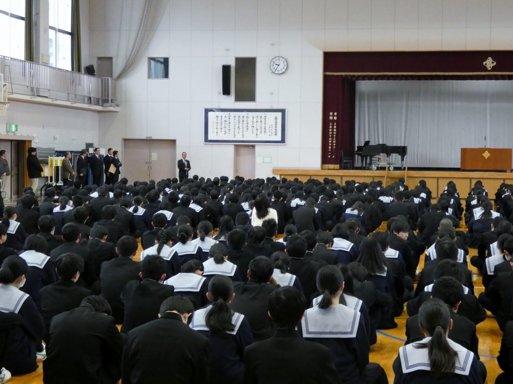 3学期始業式 三重県立上野高等学校