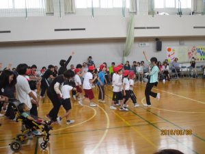 親子競技の様子