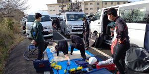 自転車準備中！