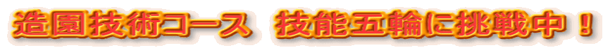 造園技術コース　技能五輪に挑戦中！ 