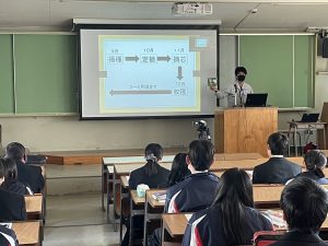 【農業学科1年生】農業の魅力と「三重なばな」について講演を行いました