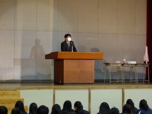 終業式　表彰式　壮行式　が行われました。　