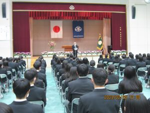 四日市農芸高校　同窓会入会式