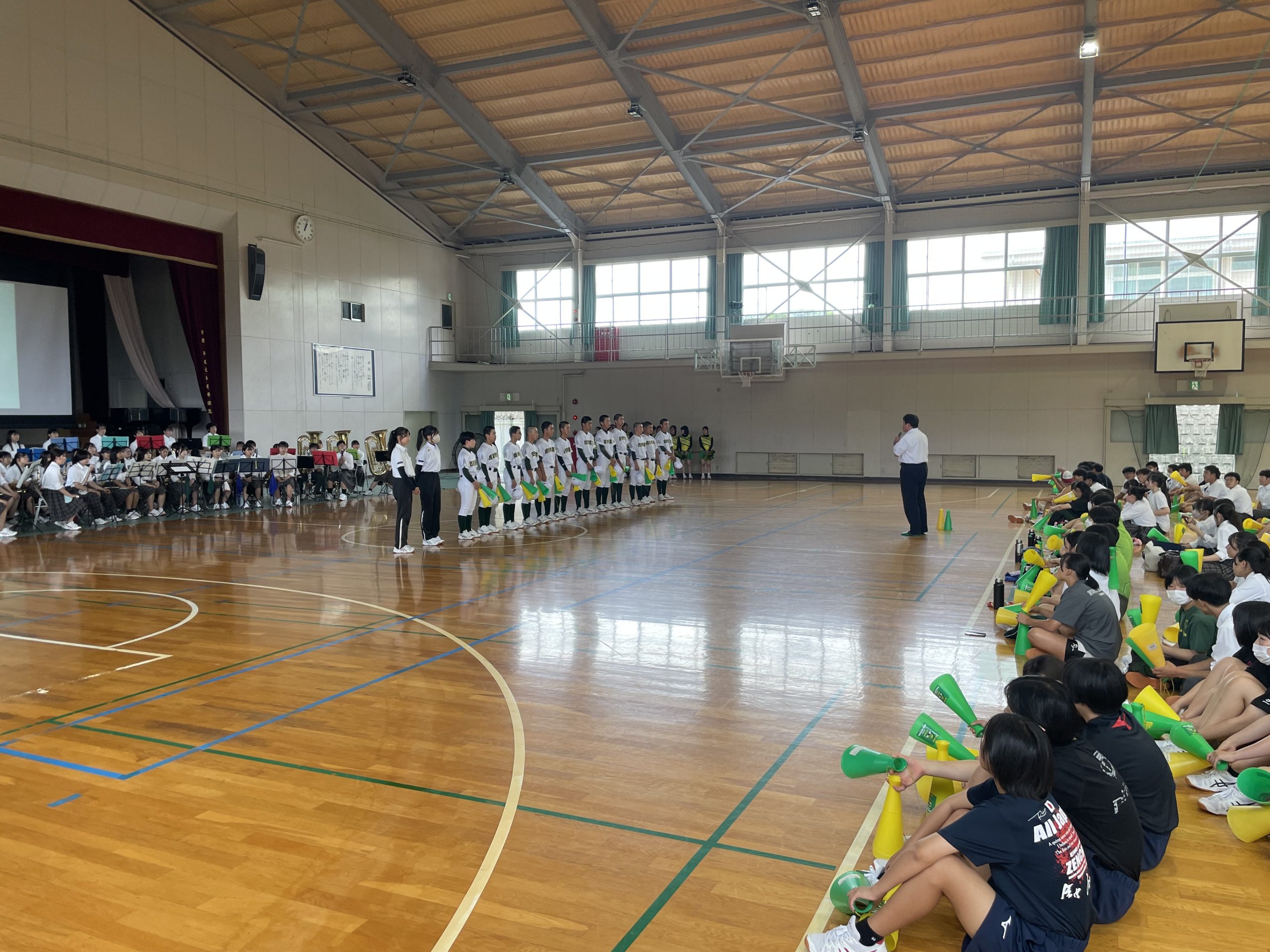 激励会および野球応援練習