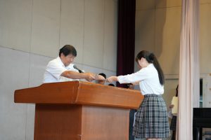 表彰伝達式・壮行会を行いました