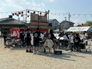 【吹奏楽部】高岡台の夏祭りに出演しました・新HPのお知らせ