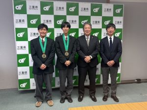 技能五輪造園職種、敢闘賞入賞による表敬訪問(三重県庁)